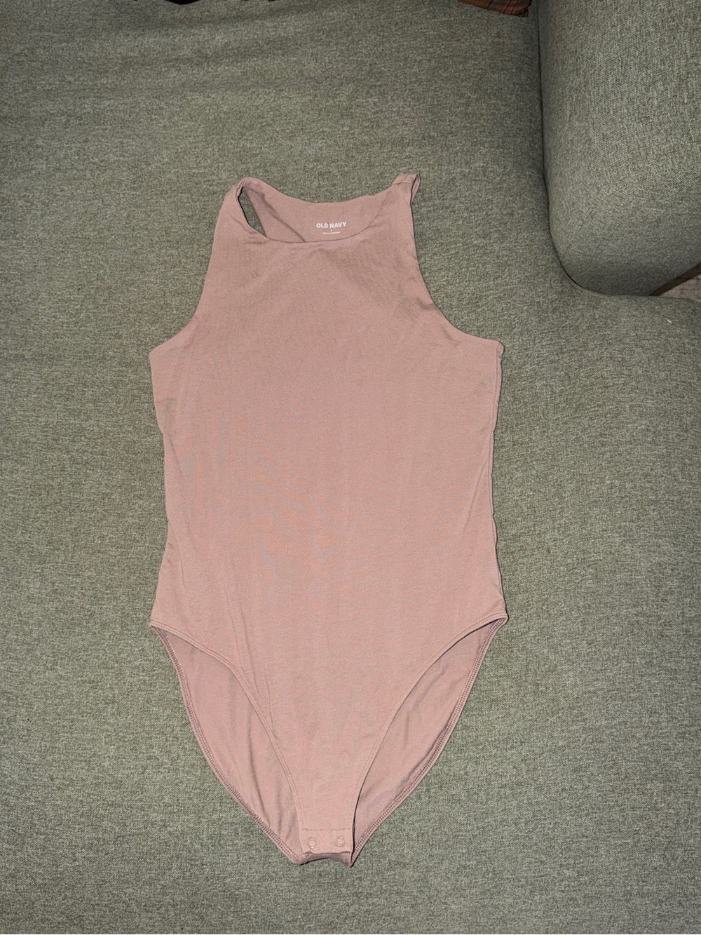 Old Navy Mauve Ribbed Girls' Tank One-Piece Bodysuit